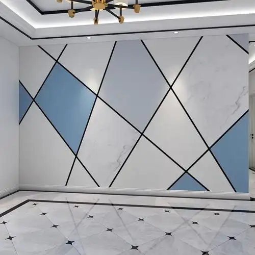 北欧电视壁纸现代简约3d墙纸抽象几何图形壁画8d客厅装饰影视墙布