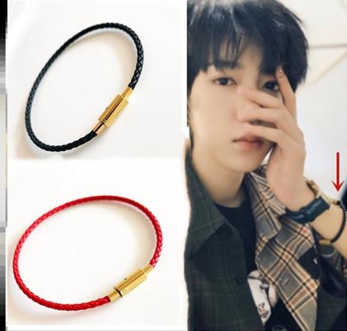 贺峻霖同款转运珠贺峻霖情侣月老石红绳手链明星周边手链手环饰品