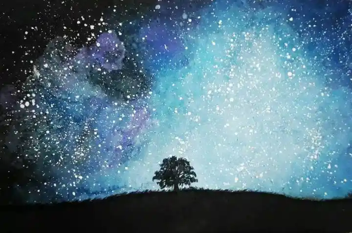 如何用彩铅画星空