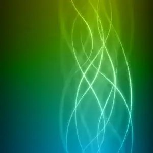 平滑光蓝绿色波浪线矢量抽象背景照片