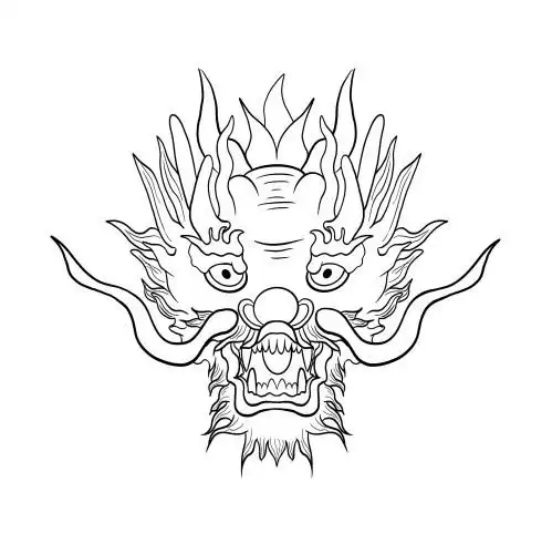 国风龙头像 国风 龙头