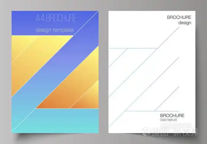 矢量说明了小册子,杂志,传单,小册子,年度报告的现代封面模型设计模板