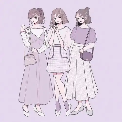 时尚穿搭插画绘画参考byなち