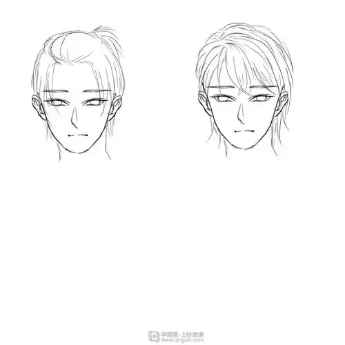 发际线头顶表现头发的外轮廓线