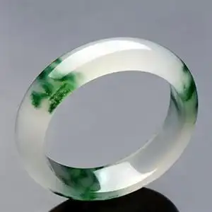 天然缅甸冰种飘花翡翠色手镯玉镯子女款保真玉石镯子平安镯