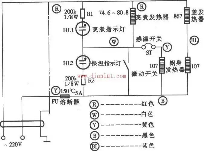 电饭煲电路图及其原理讲解(美的电饭煲电路图及其原理)-艺快修网