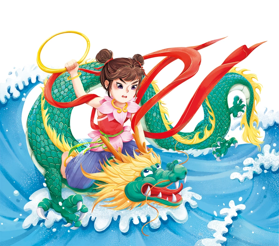 哪吒闹海|插画|儿童插画|可达丫 - 原创作品 - 站酷 (zcool)