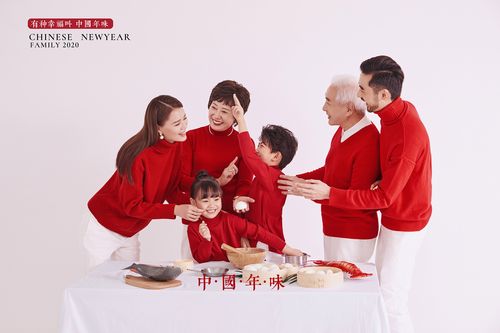 摄影服装全家福亲子装儿童新年国风中国六口拍照亲子装