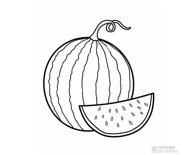 【简笔画】西瓜简笔画 分步画法