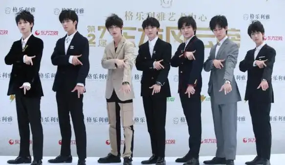 王源与时代少年团同框模仿师弟一起比手势七人或仅一人有王源微信