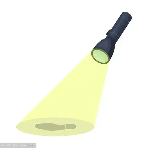 手电筒的光束照亮了房间