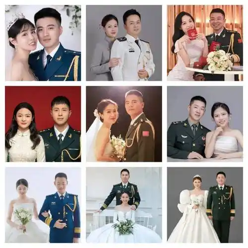 这12对军人结婚照都太好看啦!_登记_未来_爱情
