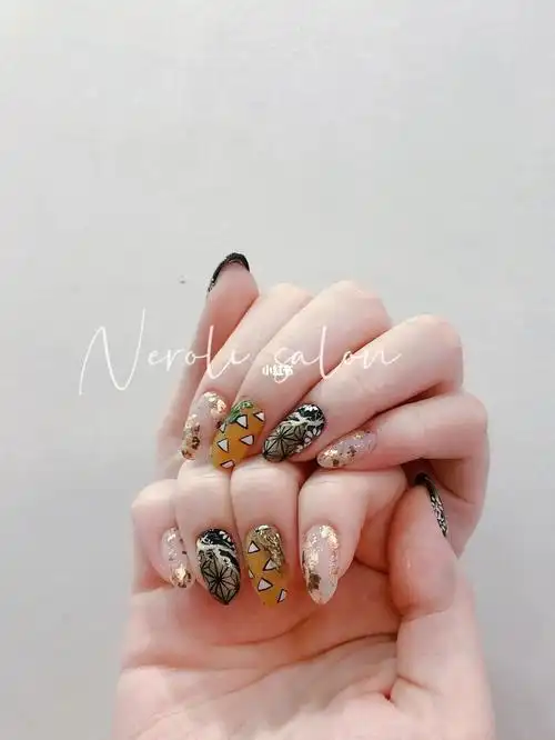 日式美甲  #福州日式美甲  #福州橙花美甲 #鬼灭美甲