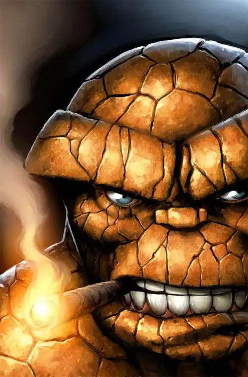 英雄漫画人物插画:《神奇四侠》石头人(the#采集大赛