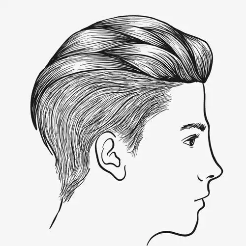 线条_线条手绘男子侧脸矢量素材素材-90设计