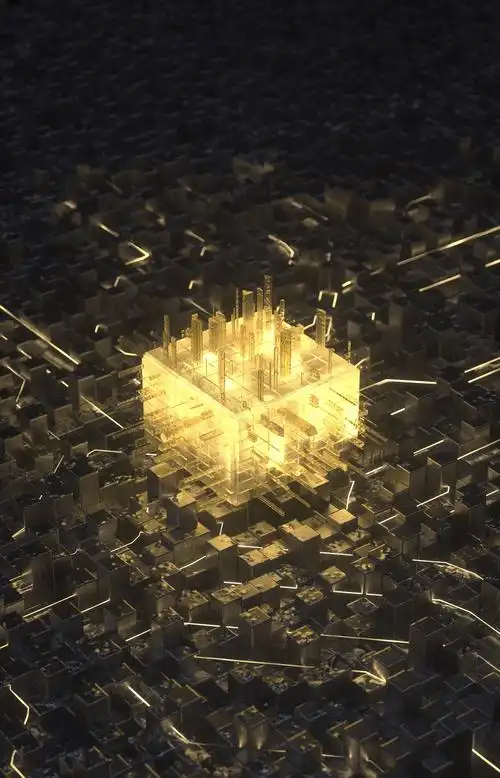 科技感十足的电路板渲染场景抽象科技元素电路板