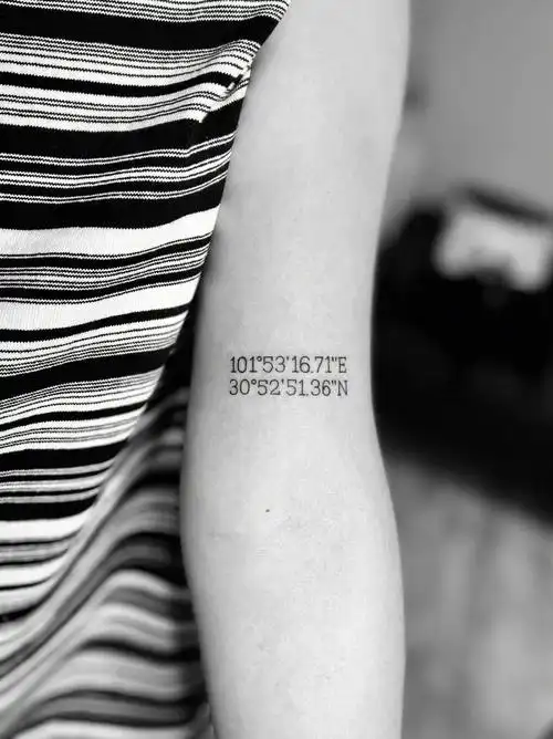 有些地方有些人需要永远被记住#成都纹身  #纹身  #字体  #坐标