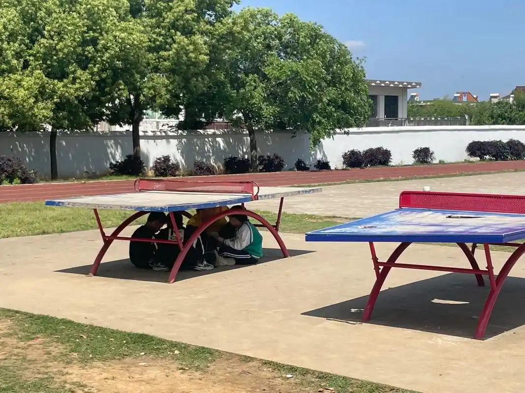 记得小学时也曾和同学们一上体育课就窝进乒乓球桌下,小时 - 抖音