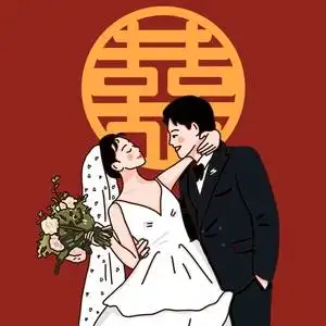 手绘头像手绘婚纱照卡通头像手绘简笔画婚礼请柬插画照片画像定制