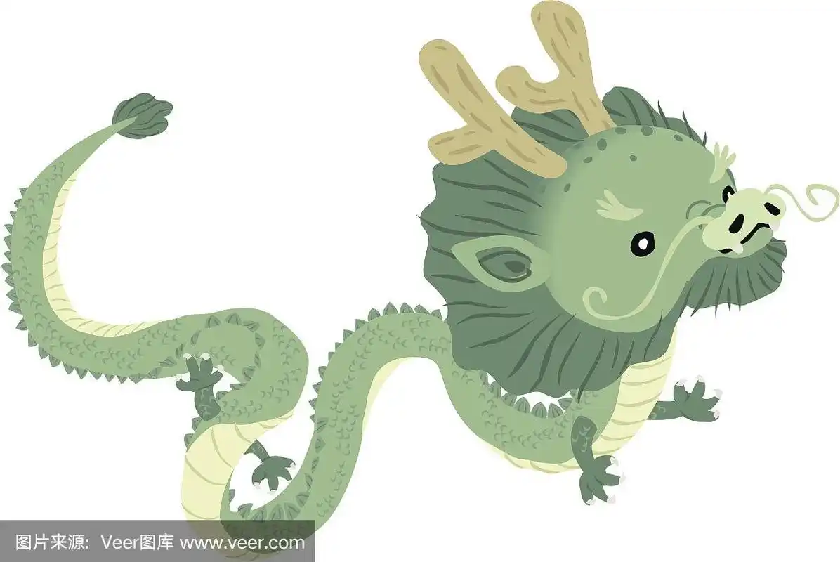 龙,可爱的,无人,绘画插图,卡通