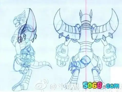 斗龙战士卡维力简笔画(斗龙战士1所有人物简笔画) -【爱个性】