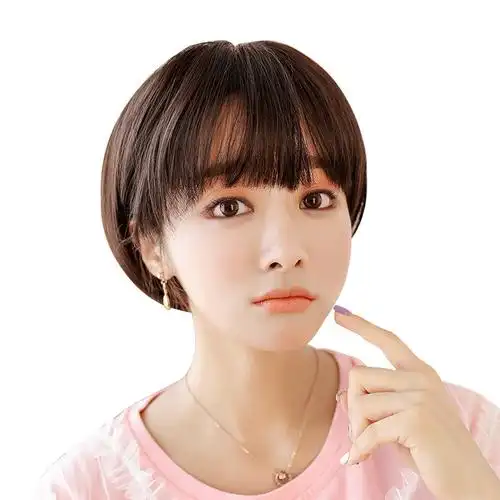 新款假发女短发空气刘海o波波头逼真化纤假发头套