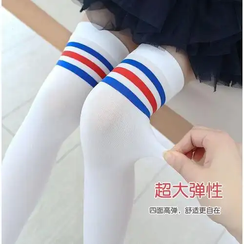 薄款宝宝舞蹈打底袜子韩国儿童丝袜白色女童长筒袜过膝盖春秋夏季