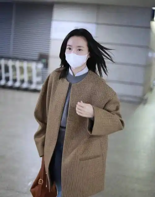 43岁董洁离婚11年后带儿子走机场,素颜气质一绝,顶顶帅气像爸_时尚