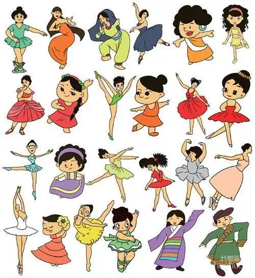 唱歌跳舞的小孩简笔画彩色(儿童跳舞简笔画彩色) -【爱个性】