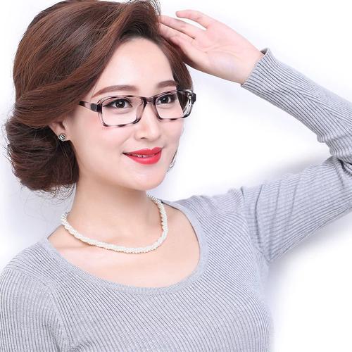 时尚超轻老花眼镜女树脂大框老光远视优雅舒适1175炫飞老花镜女款