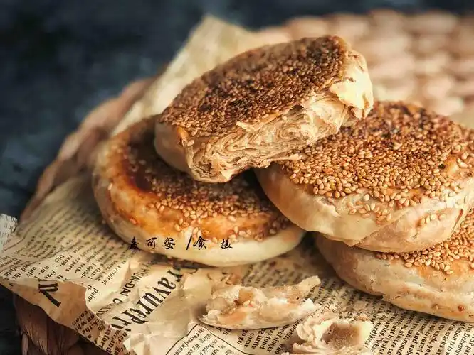 层次分明的【老北京麻酱烧饼】