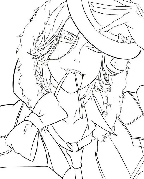 线稿全身漫画卡通人物绘画