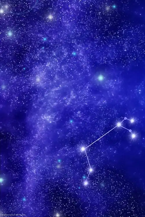 简约梦幻十二星座之白羊座星空背景