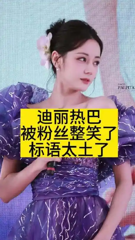 迪丽热巴被粉丝整笑了,标语太土了