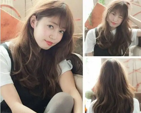 最佳方脸中长发烫发发型图片