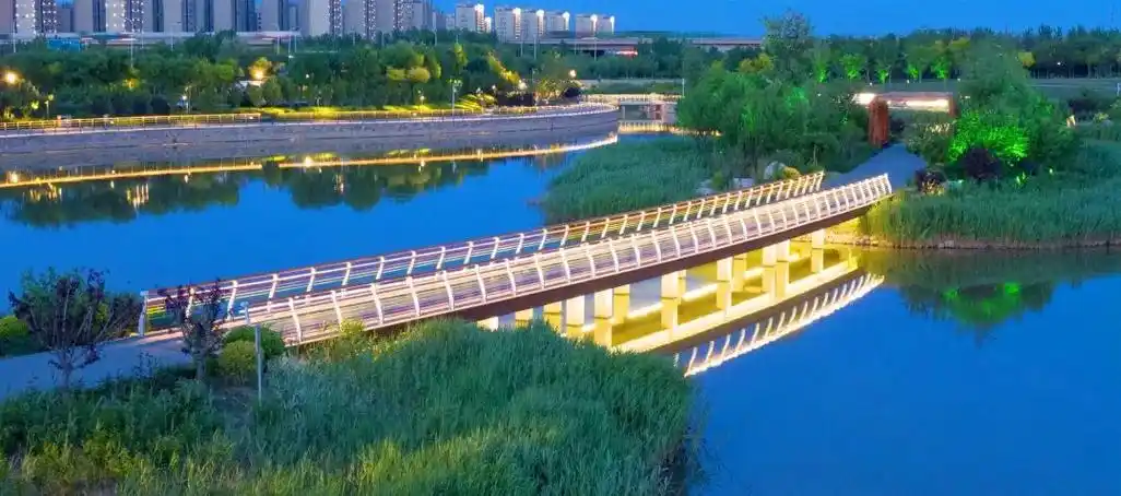夜景如画生态城南堤公园夜景照明工程获国家级奖项