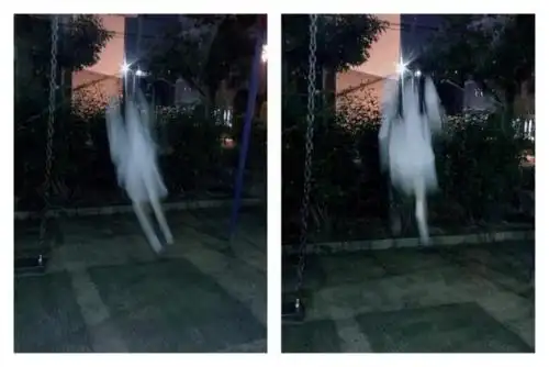 灵异照片?可爱美女拍荡秋千美图竟成了鬼片