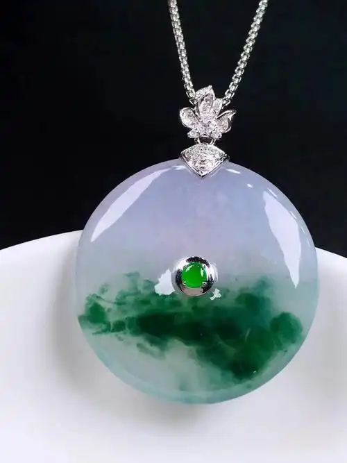 平安扣翡翠图片大全(欣赏一下翡翠吊坠平安扣)