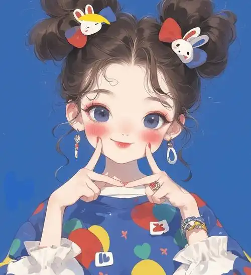 蓝色系|女生头像    #二次元新鲜事