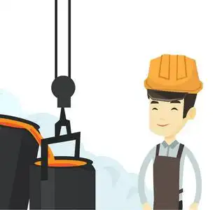 工厂上班钢铁工人在上班在铸造的安全帽照片