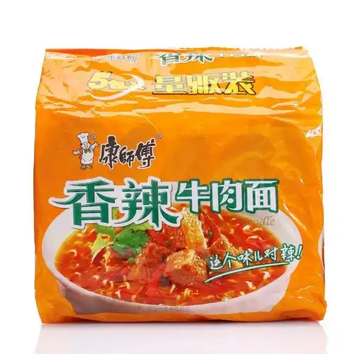 康师傅 经典袋香辣牛肉面五连包 103g*5