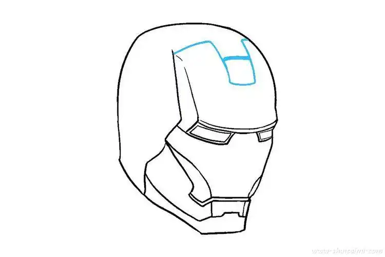 钢铁侠面具怎么画钢铁侠面具简笔画简单又漂亮彩色