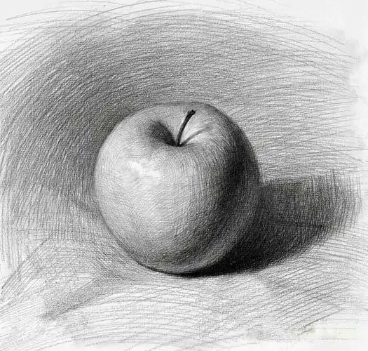 静物素描 画面中的精灵-水果