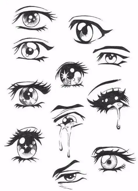 可爱的卡通眼睛简笔画眼睛简笔画简单漂亮动漫眼睛图片简笔画图片大全