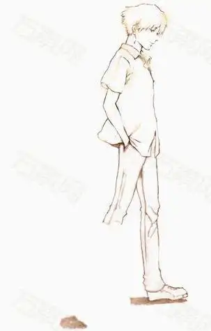 简笔画在人行横道行走的男孩帅气男生全身简笔画的图片侧身的小孩简笔