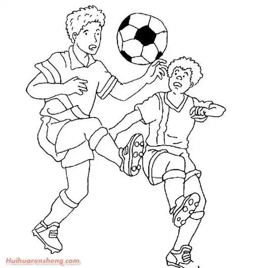 简笔画我们一起踢足球 - 儿童简笔画大全