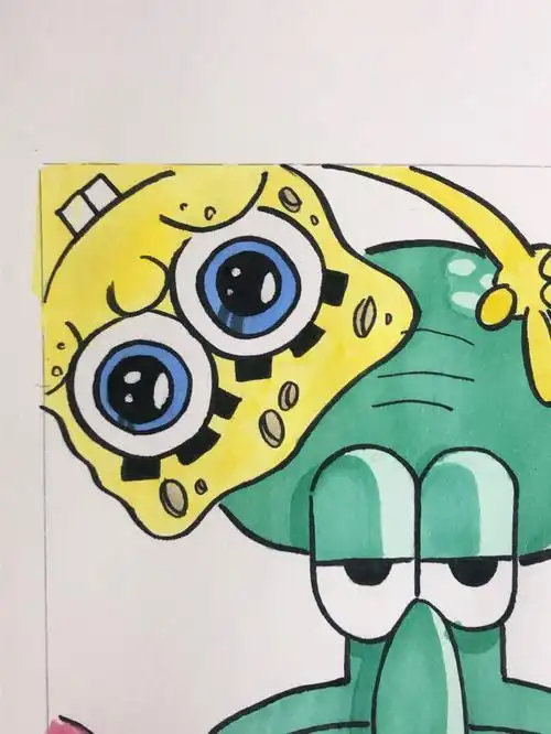 马克笔画素材马克笔画-可爱少女马克笔画简笔画临摹邯郸自由行卡通画