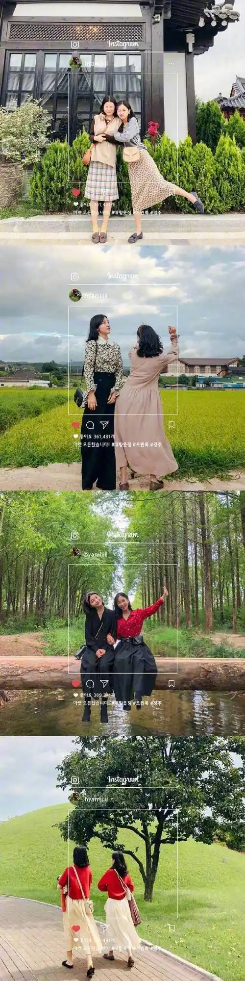 闺蜜出游拍照姿势