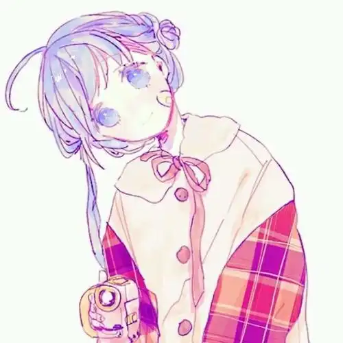 连时间都放慢了脚步」动漫女生头像 二次元 可爱 歪头