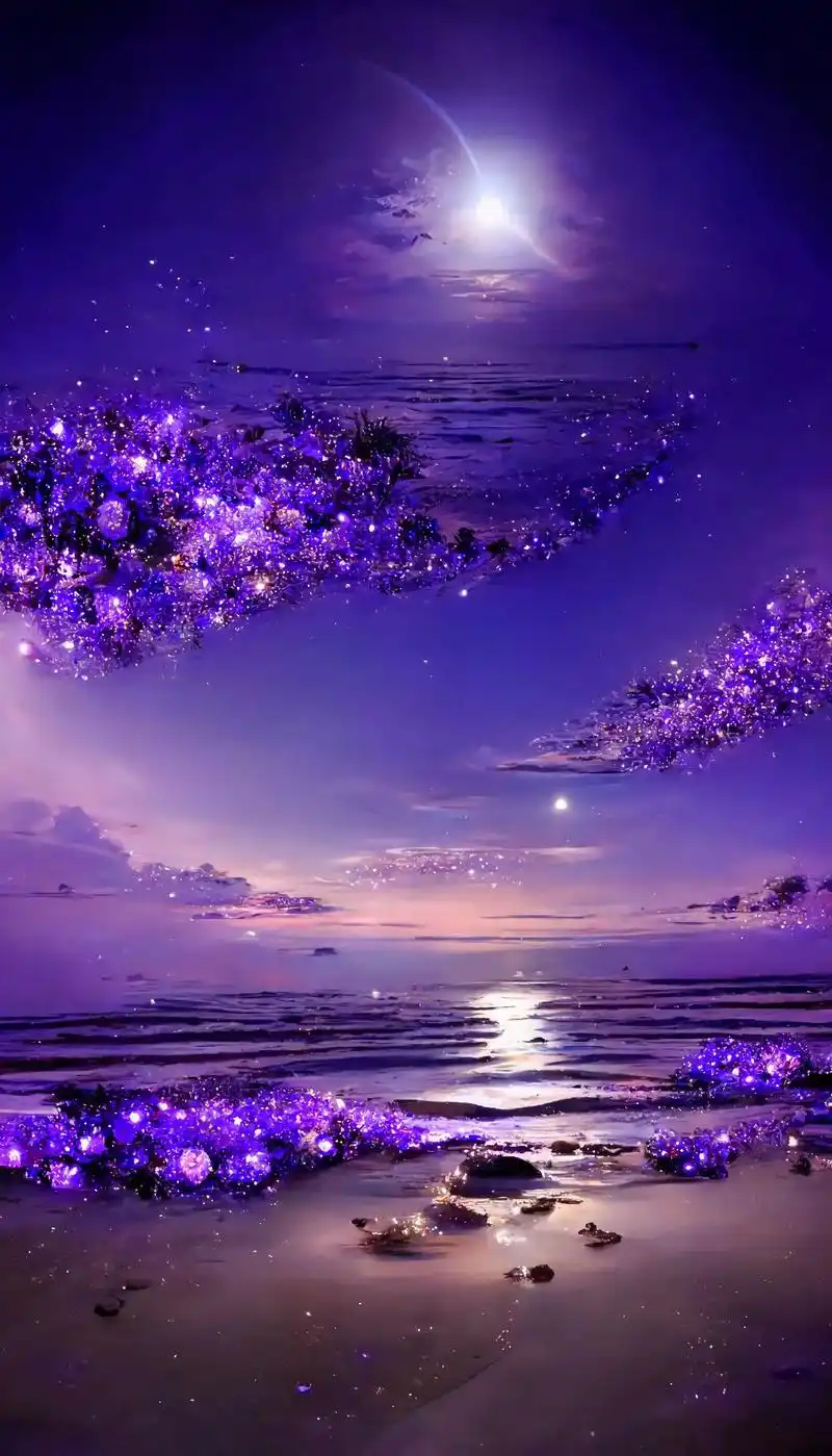 紫色星空.#ai绘画 #绘画 #图文伙伴计划  如此魔幻的紫 - 抖音